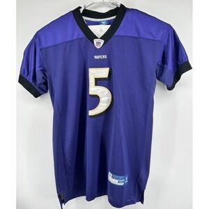 Reebok On Field Baltimore Ravens NFL Joe Flacco #5 Jersey Purple Size 50